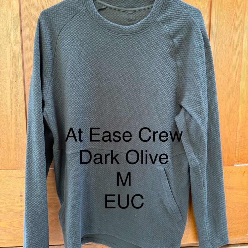 lululemon athletica Dark Olive At Ease Crew